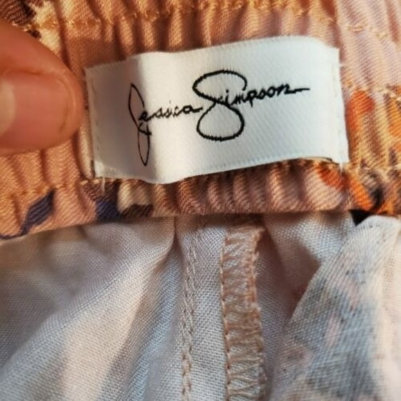 Jessica Simpson Cadie Soft Pants size XL high rise pink floral - Picture 5 of 10